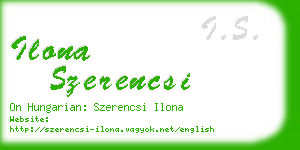 ilona szerencsi business card